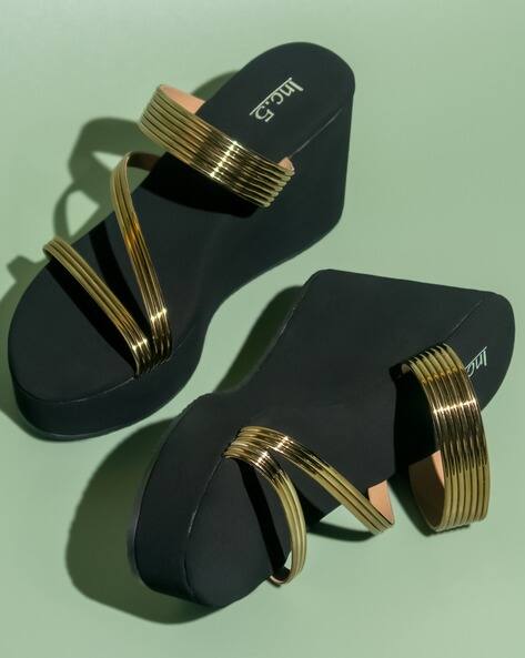INC 5 Women Multi-Strap  Slip-On Wedges