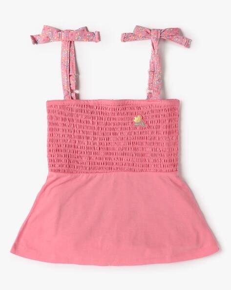 UNITED COLORS OF BENETTON Girls Smocked Regular Fit Top
