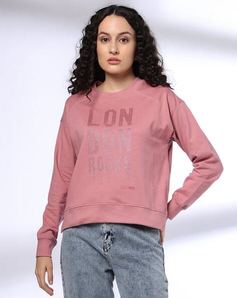 Lee Cooper Women Embellished Crew-Neck Sweatshirt