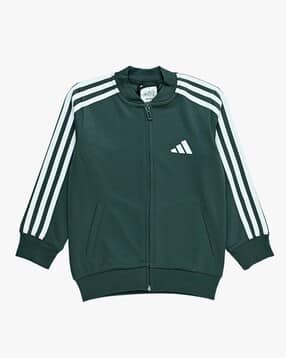 adidas kids Boys Striped Track Jacket with Slip Pockets-picture-38