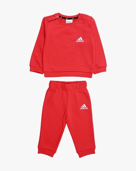 boys red adidas joggers