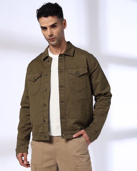 Men Slim Fit Trucker Jacket