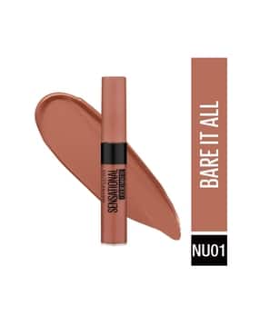 maybelline new york Sensational Liquid Matte Lipstick - NU01 Bare It All-picture-26