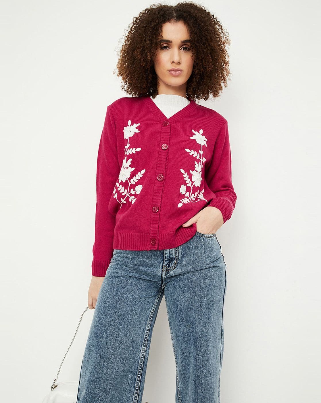 Buy FUCHSIA Sweaters & Cardigans for Women by MAX Online | Ajio.com