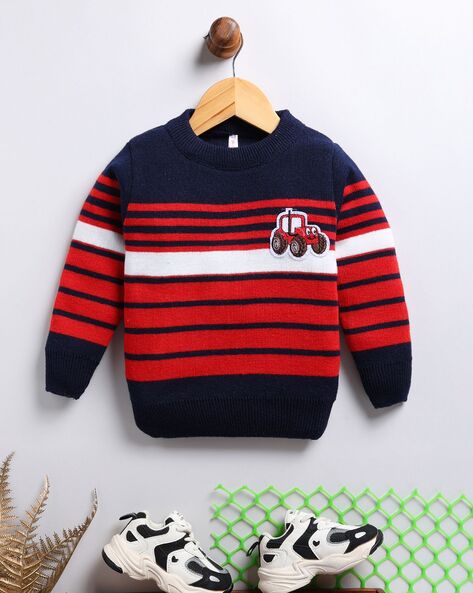 Boys Striped Woolen Sweater