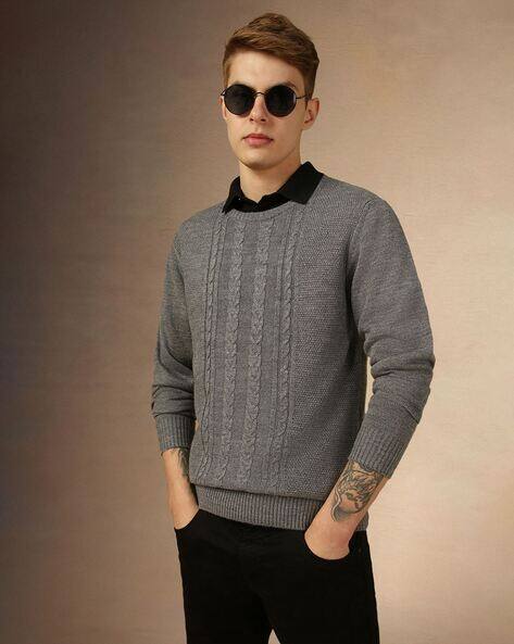 Buy Grey Sweaters Cardigans for Men by DENNISLINGO PREMIUM