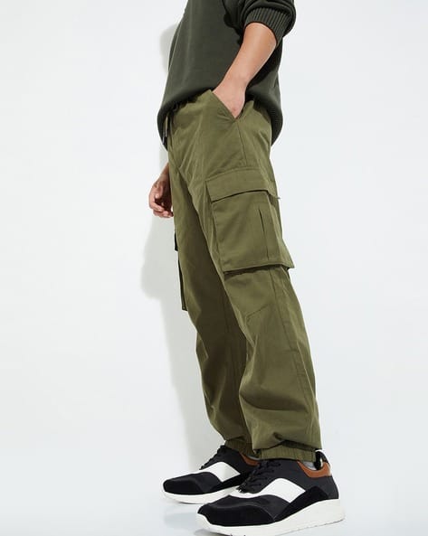 Men Cargo Joggers with Flap Pockets