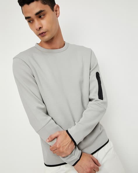 VR × nqrse × HAPPY CREWNECK / GRAY Mサイズ Men Regular Fit Crew