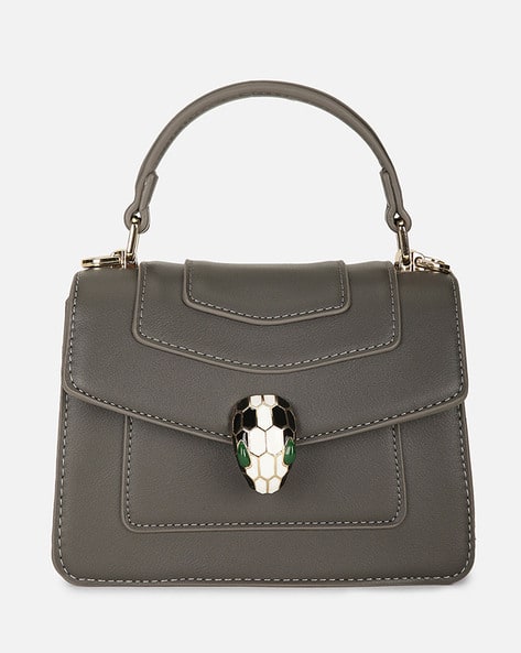 Women Mini Structured Snakehead Handbag