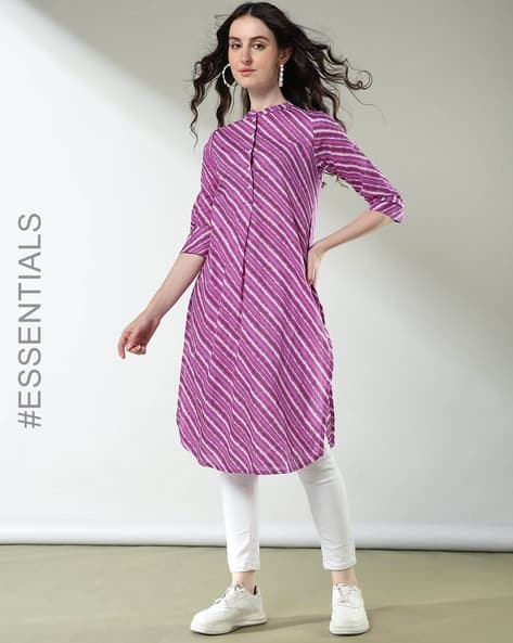 Nyrika Women Leheriya Print Straight Kurta