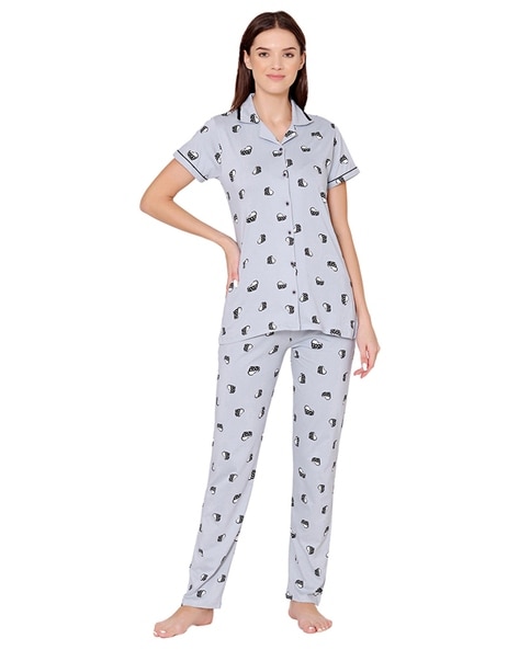 Buy Grey Night LoungeWearSets for Women by BODYCARE Online Ajio