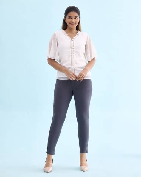Go Colors Stretch Jeggings Buy Blue Jeans Jeggings For Women By GO