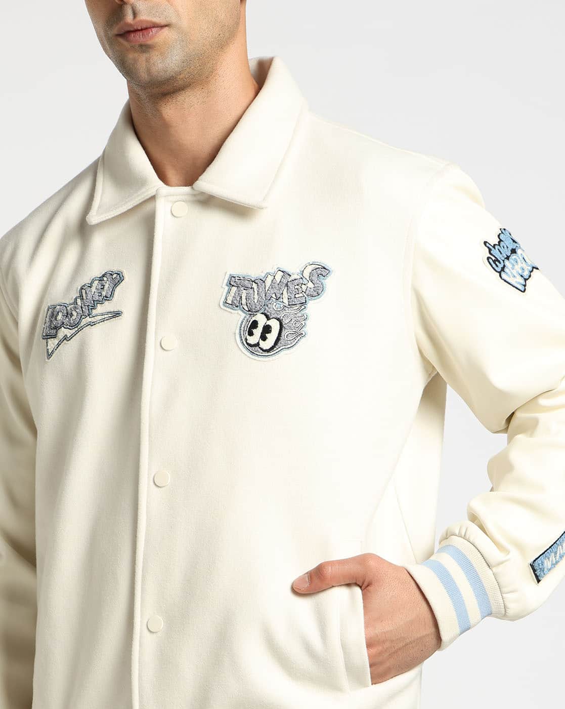Buy Off White Jackets & Coats for Men by Altheory by AZORTE Online