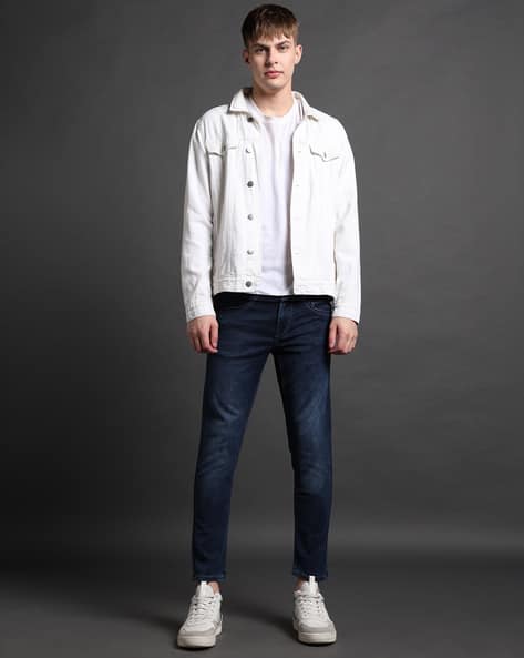 Men Lightly Washed Skinny Fit Ankle-Length Jeans