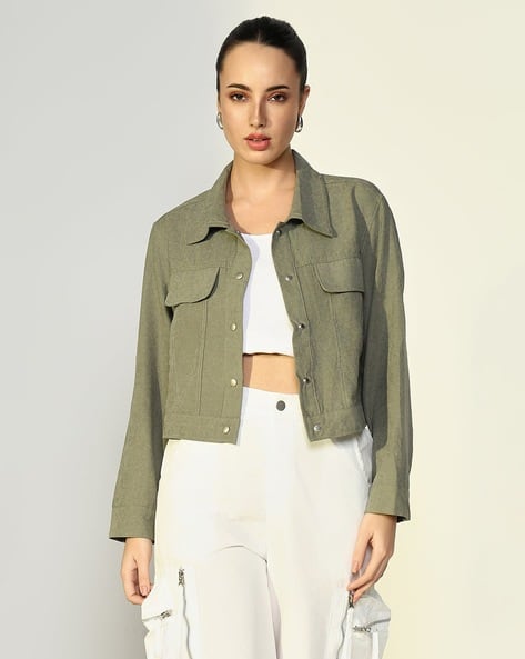 Buy Olive Jackets Coats for Women by SHOWOFF Online