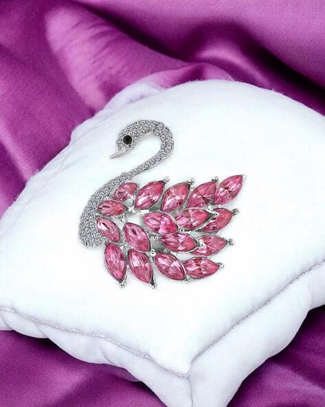 Buy Pink Brooches Pins for Women by Mahi Online