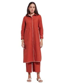 pink fort Women Straight Kurta & Pants Set-picture-46