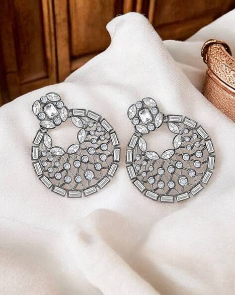 Buy Silver Earrings for Women by Mahi Online