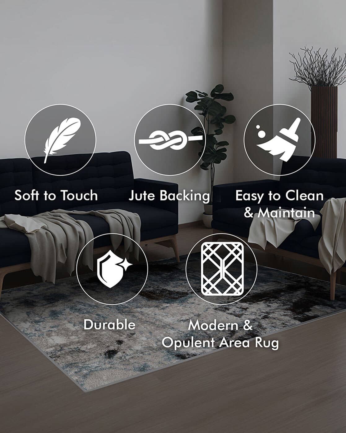 Buy Grey Rugs, Carpets & Dhurries for Home & Kitchen by Sapana