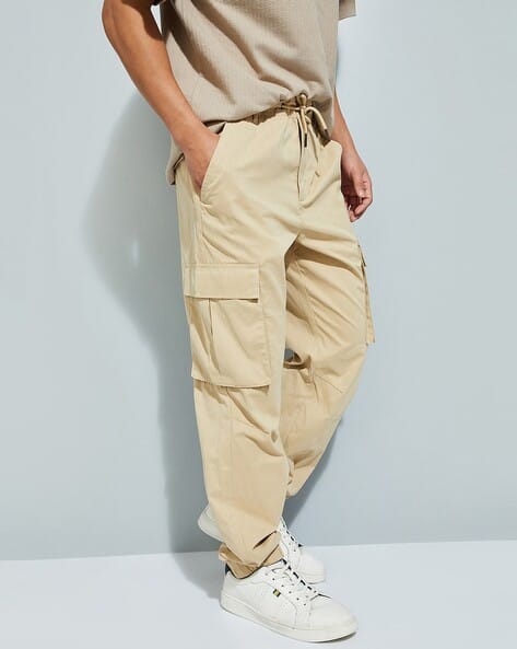 Men Cargo Joggers with Flap Pockets