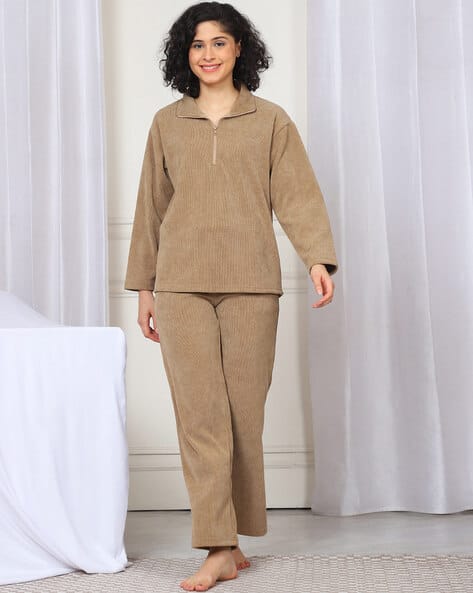Buy Beige Night&LoungeWearSets for Women by Kanvin Online