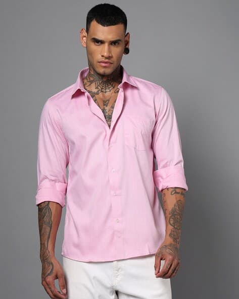 Buy Pink Shirts for Men by HANCOCK Online