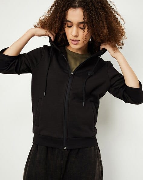 Buy BLACK Sweatshirt Hoodies for Women by MAX Online