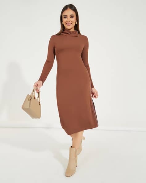 Buy Brown Dresses for Women by Styli Online