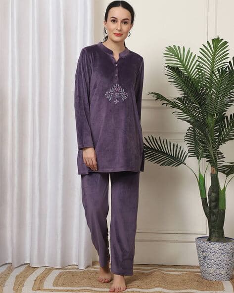 Women Self-Design Nightwear Set