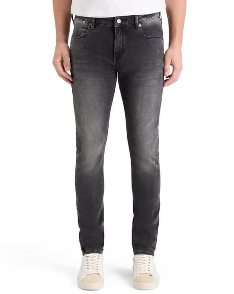 Men Lightly Washed Distressed Skinny Fit Jeans