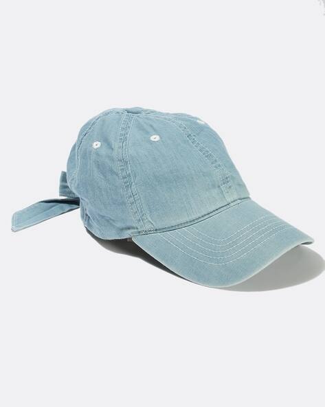 MATCHITT Women Denim Cap with Tie-Up