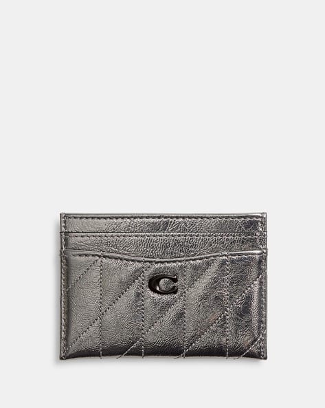 Card Holder Gray Womens Wallet Buy Now Women Silver Textured