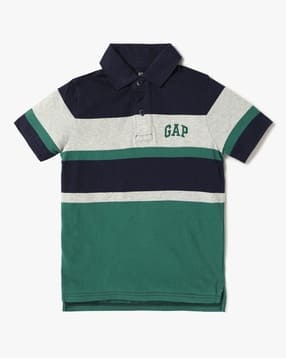 gap kids Boys Striped Relaxed Fit Cotton Polo T-Shirt-picture-21
