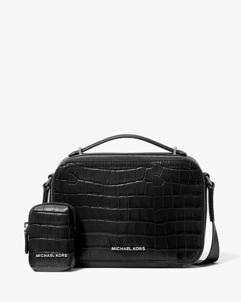 Buy Michael Kors Hudson Crocodile Embossed Leather Crossbody Bag