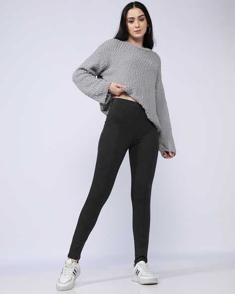 Viscose Mix Plain Slim Fit Treggings