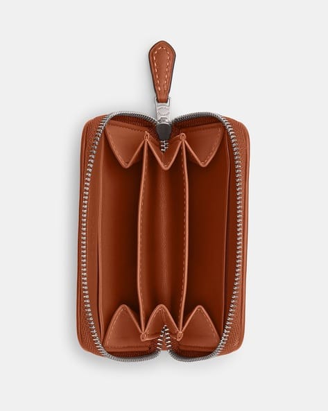 Buy Coach Essential Small Zip-Around Card Case In Crystal