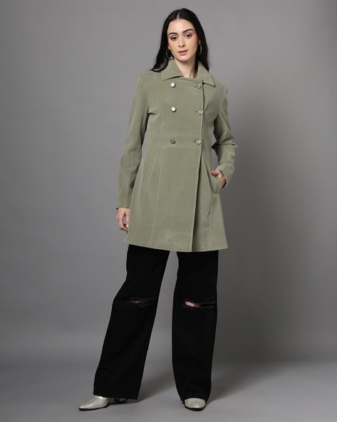 Women Double-Breasted Regular Fit Trench Coat