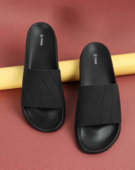 Buy BLACK Flip Flop Slippers for Men by MAX Online