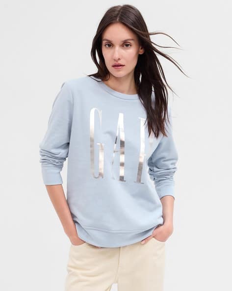 Buy Ice Blue Sweatshirt Hoodies for Women by GAP Online