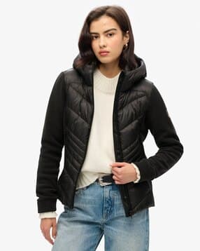 superdry Women Storm Quilted Slim Fit Hooded Jacket-picture-18