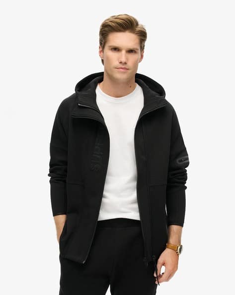 Tech Logo Loose Fit Zip-Through Hoodie