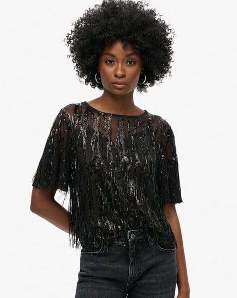 Buy Black Tops for Women by SUPERDRY Online