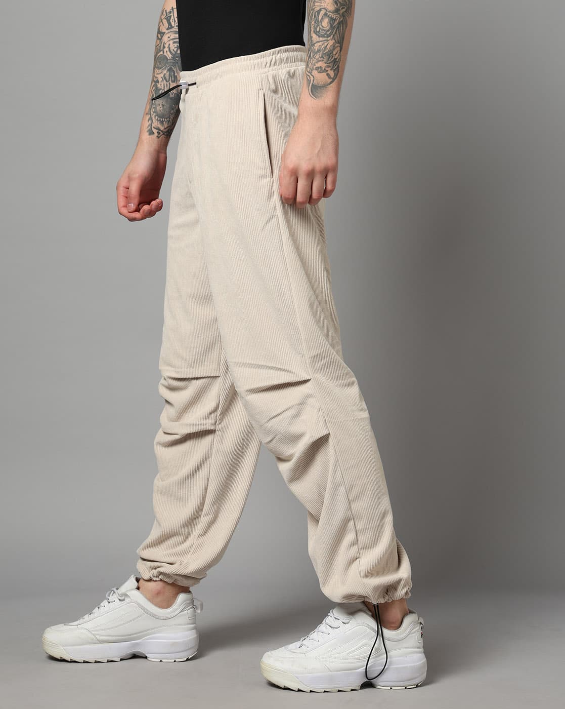 Wide Leg Baggy Joggers Grey Men Buy HRX By Hrithik Roshan Men