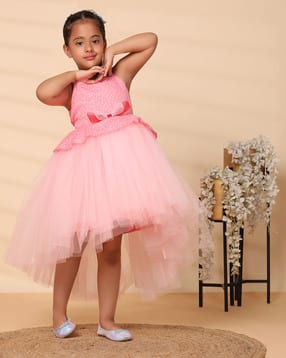 Girls Self-design Fit and Flare Dress-image-48