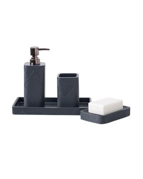 pano Set of 4 Ribbed Bathroom Accessories-picture-22