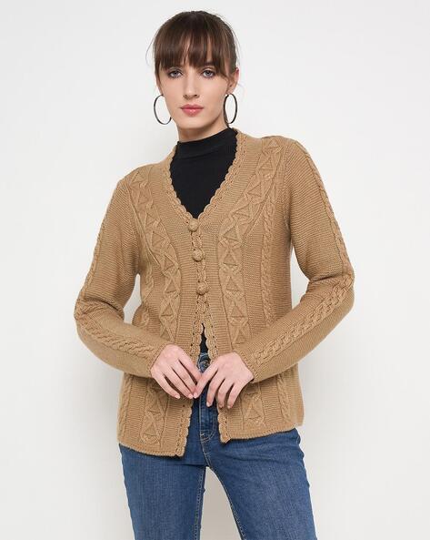 Madame Women Knit Acrylic Cardigan