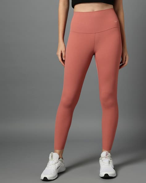 Women Zenvy Rib Gentle-Support High-Rise Leggings