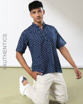 indie picks Handblock Print Natural Hand-Dyed Short Kurta-picture-34