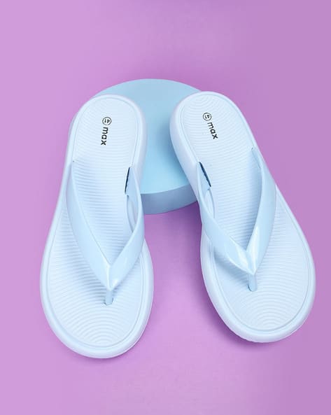 Buy BLUE Flip Flop Slippers for Women by MAX Online
