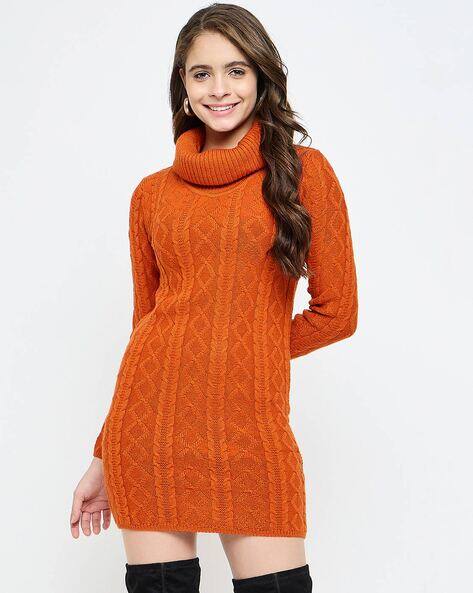 Buy Creative Line Women Cable-Knit Bodycon Dress Online | Ajio.com
